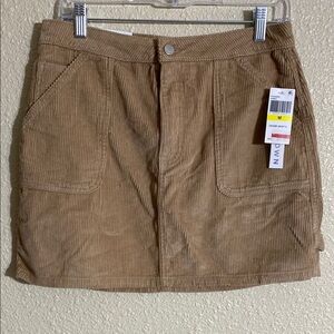NWT Tinseltown Brown Corduroy Mini Skirt Size M